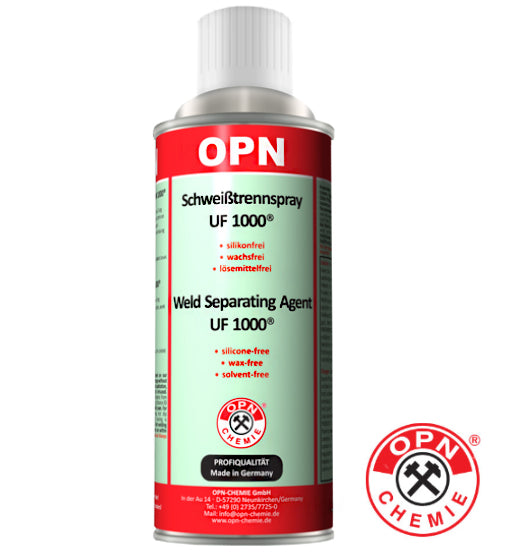 OPN Weld Separating Agent UF 1000 spray can on a white background