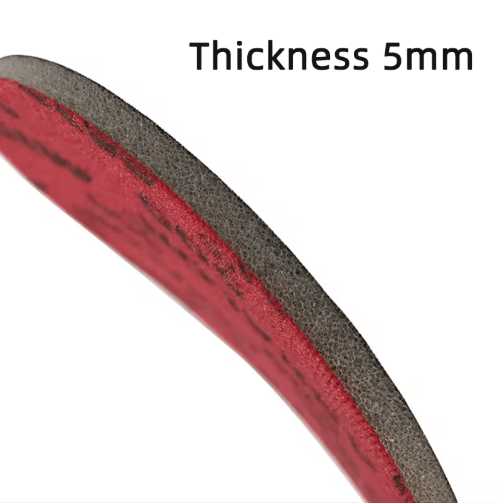 Velcro Finishing Pad 6 Inch showing thickness of 5mm, designed for efficient polishing and finishing.