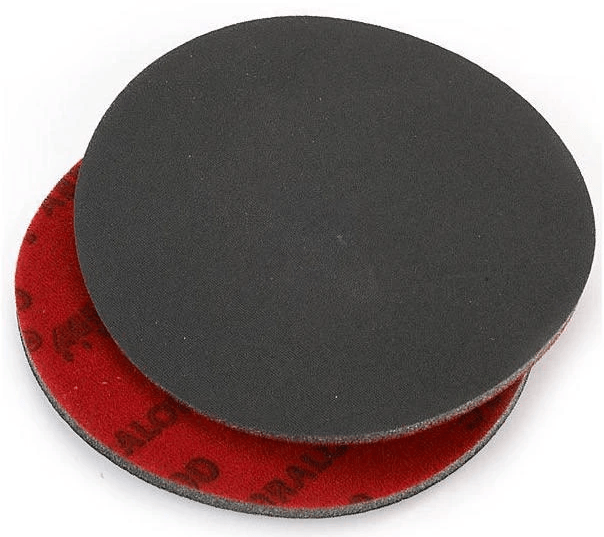 VELCRO sanding pads, MIRKA 6 inch 3000 grit sanding discs displayed, featuring unique flexible material.