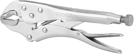 Locking pliers with a visible brand logo on a white background