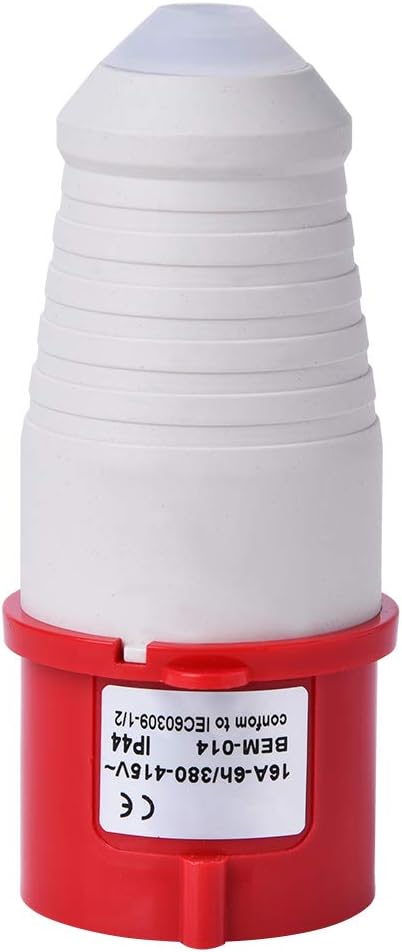 White cylindrical object with a red base on a white background