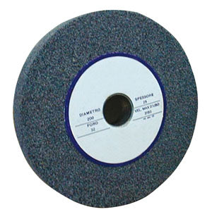 Round grinding wheel with specifications on a white background