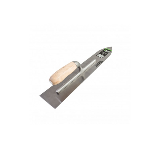 • Big trowel point

• Steel blade with wooden handle

• Designed for finishing and polishing for interior wall &amp; ceilings
