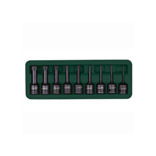 IMPACT BIT SOCKET SET (RIBI) 1/2" DR - 9 PCS