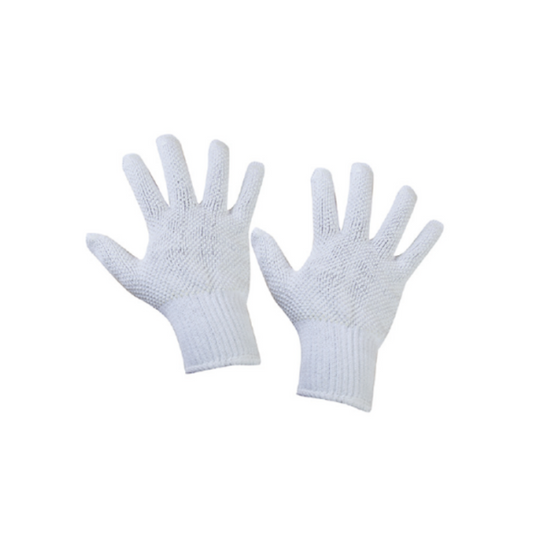 GLOVES WHITE WITH PVC DOT BEST PRICE IN SAUDI ARABIA. PS Trading giving best price in KSA.