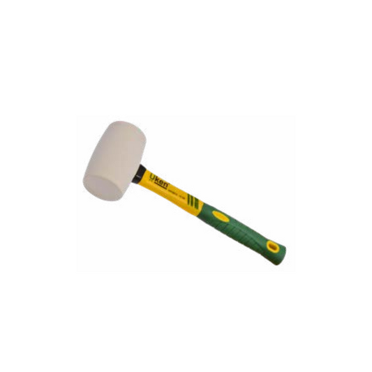 Rubber malet white with fiber handle
Heavy duty rubber head