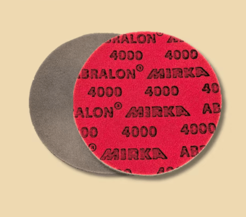 VELCRO SANDING DISC by MIRKA, size 6 inches, grit 4000, ideal for precise sanding on various surfaces.
