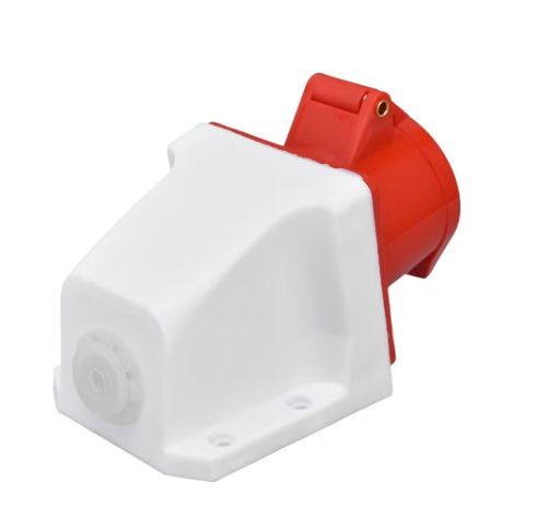 WALL MOUNT SOCKET WATERPROOF IP44 PHASE 380- 3P + E 16A, 4 PIN PLUG