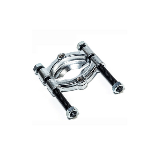 A silver-colored bearing separator tool with chrome-vanadium steel construction, featuring three protruding rods with nuts and bolts.