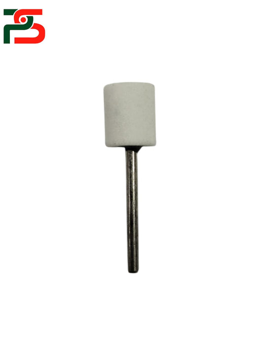 Mounted Stone : Cylindrical: 15mm*12mm*3mm : White : SS