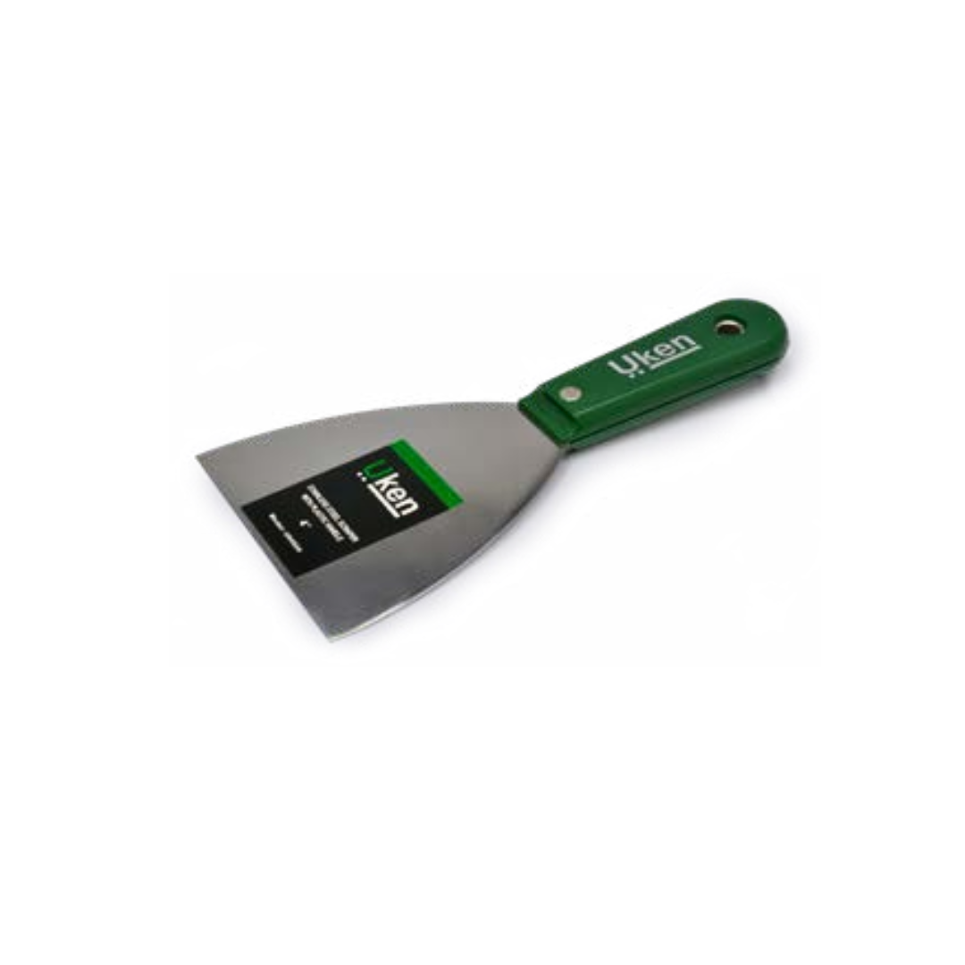SCRAPER STAINLESS STEEL - GREEN HANDLE